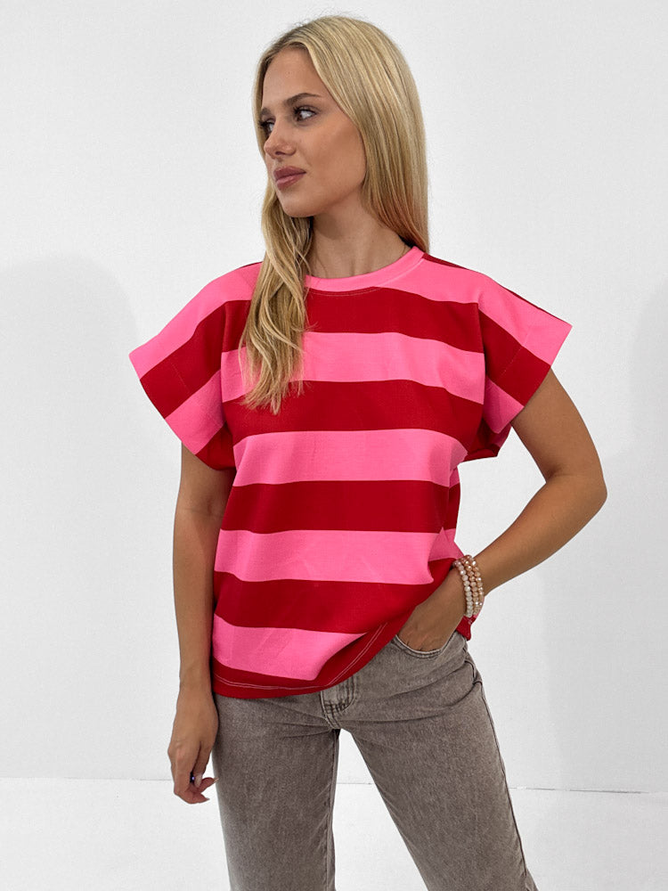 "Summer Line" Shirt Viscose - rosa/rot