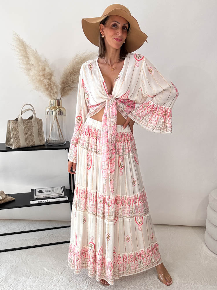 "Boho Blossom" Skirt - creme