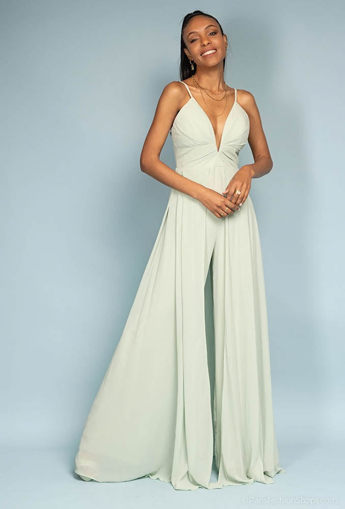 Langes elegantes Hosenkleid - mint