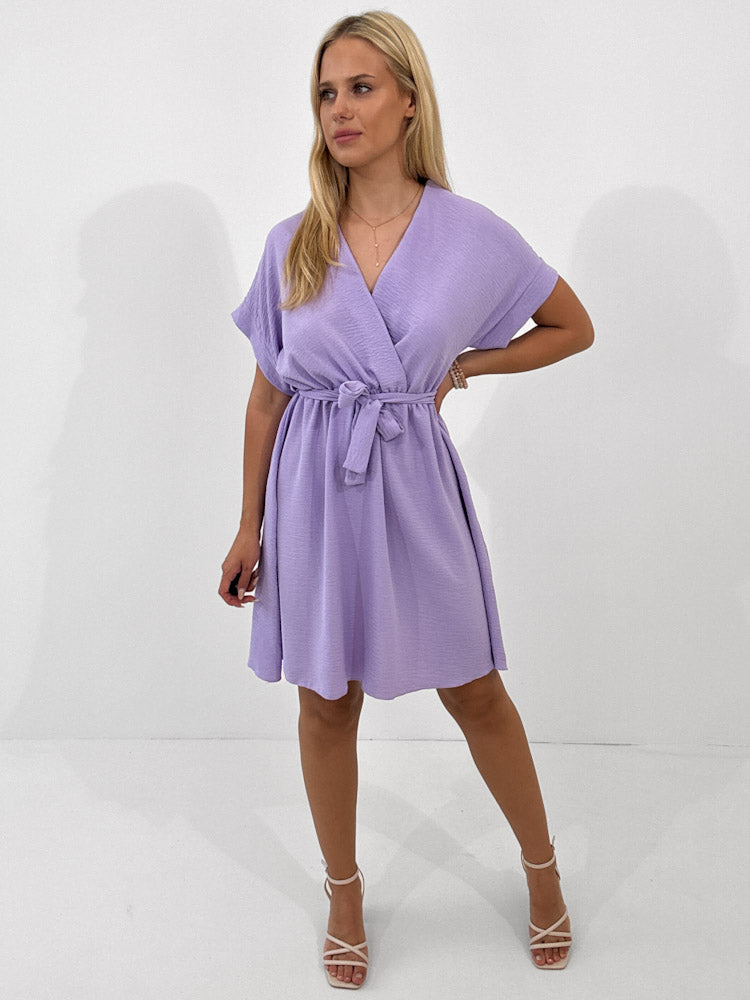 "Sunshine Midi" süßes Sommerkleid - flieder