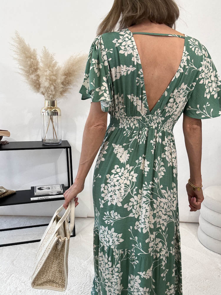 "Summer Flowers" Kleid - grün