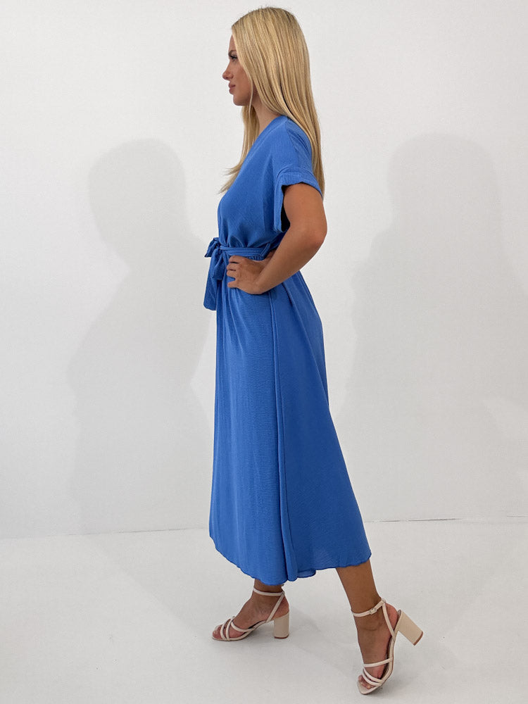 "Sunshine" schönes langes Kleid - blau