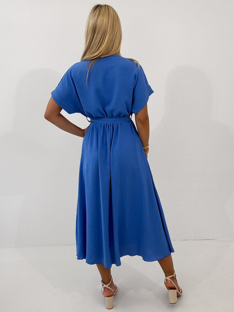 "Sunshine" schönes langes Kleid - blau