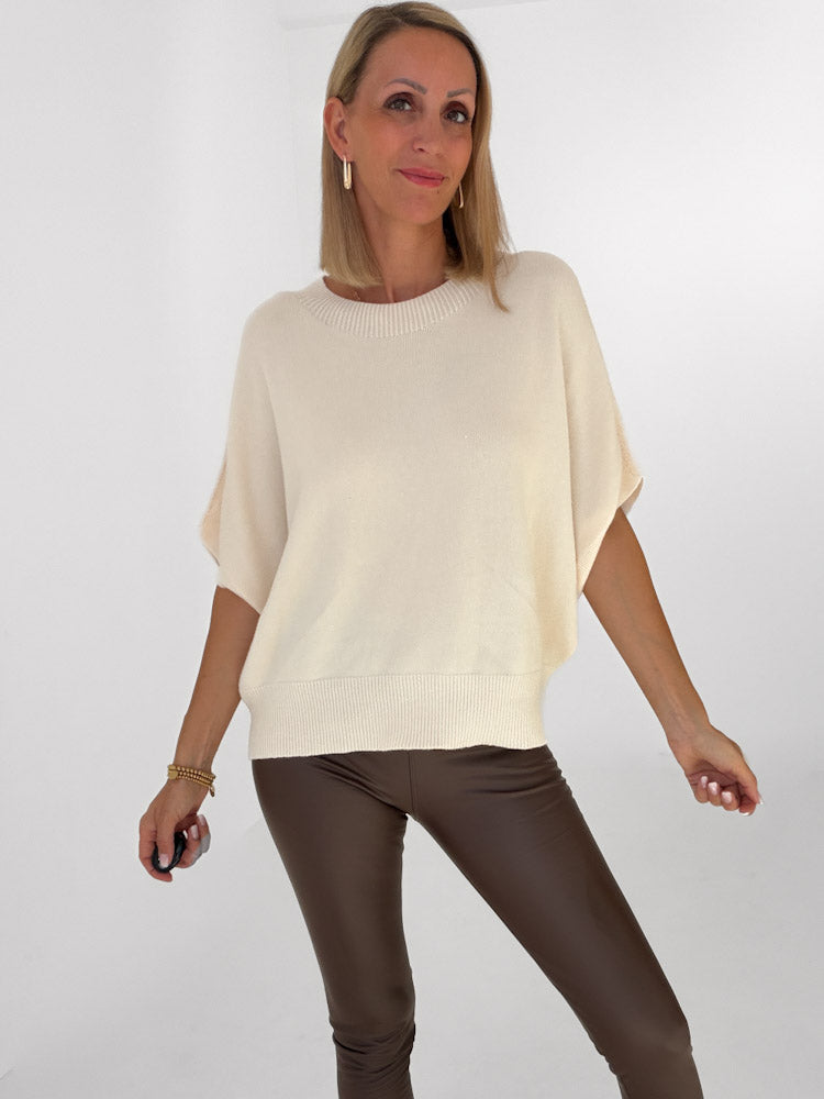 "Vicenza Vest" weicher Pullunder mit Viscose - creme