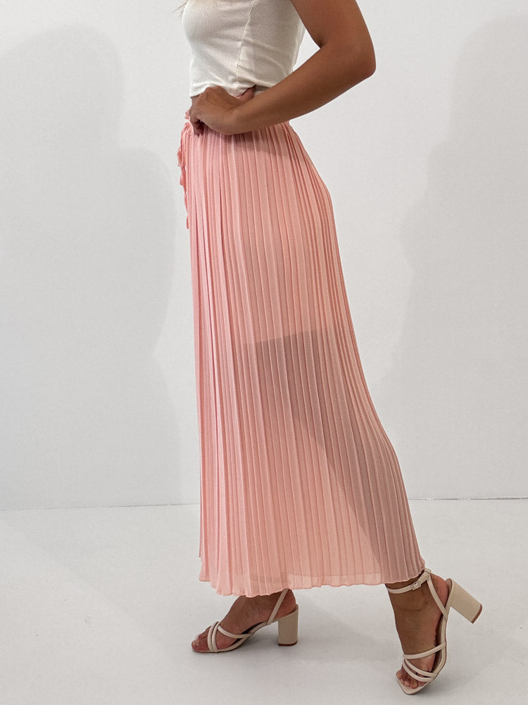 Plissee Culotte Hose - light peach