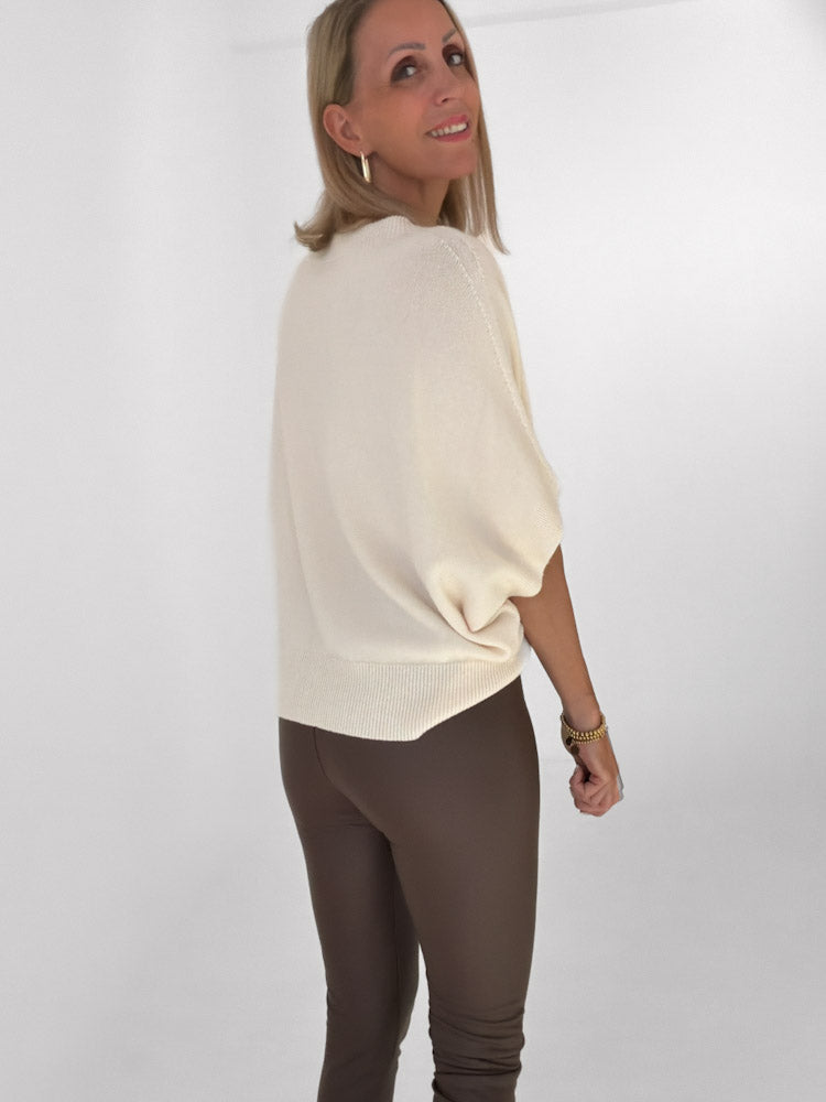 "Vicenza Vest" weicher Pullunder mit Viscose - creme