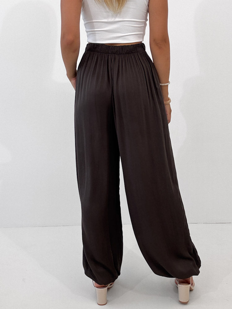 "Parga" weiche Pumphose aus Viscose - choco braun