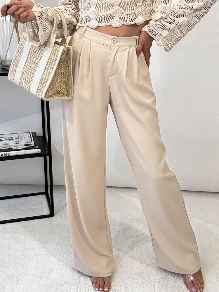 "Emilia" bequeme Hose - beige