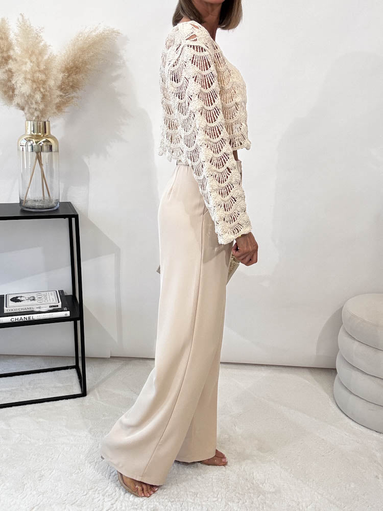 "Emilia" bequeme Hose - beige