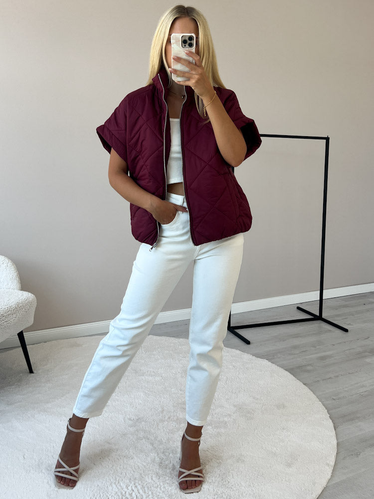 "Luciana" stylische Steppeste - bordeaux