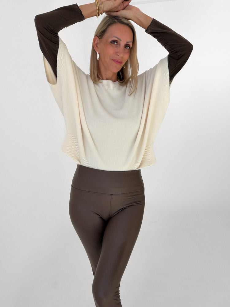 "Vicenza Vest" weicher Pullunder mit Viscose - creme