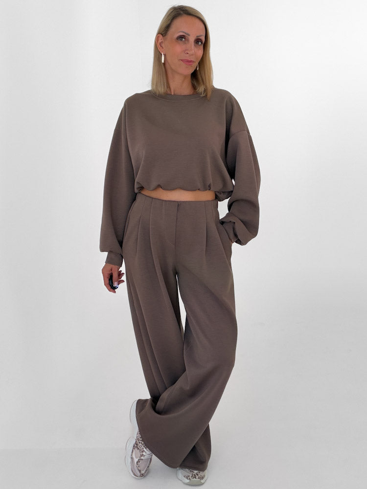 "Pari Pulli" weicher Pullover aus Butterstoff - mocca