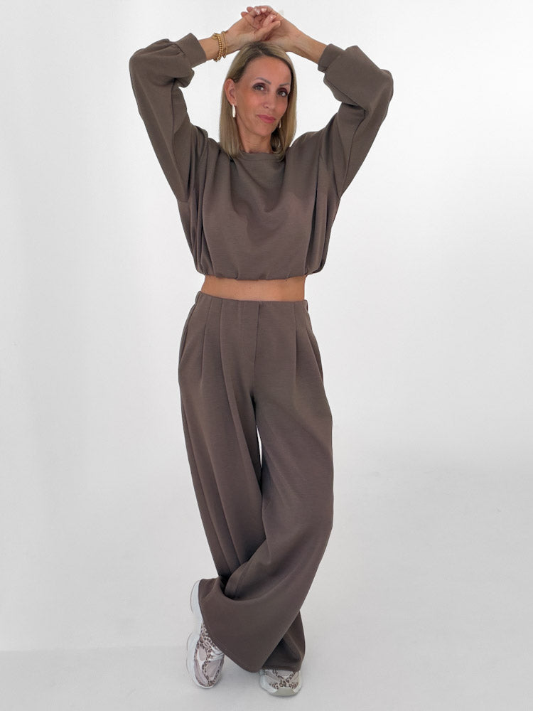 "Pari Pulli" weicher Pullover aus Butterstoff - mocca