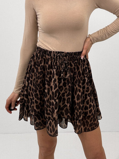 "Bella Skort Leo" weicher Hosenrock - braun