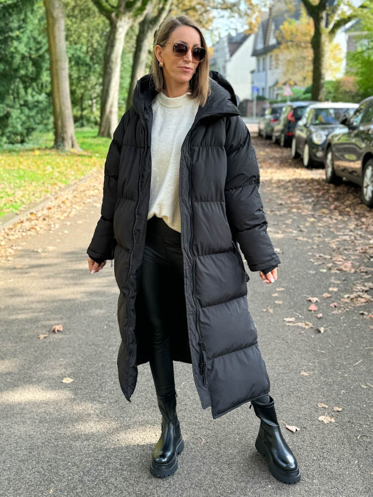 Coat Schwarze Wollmantel Cinque Kurzmantel Coat Cinque Mantel