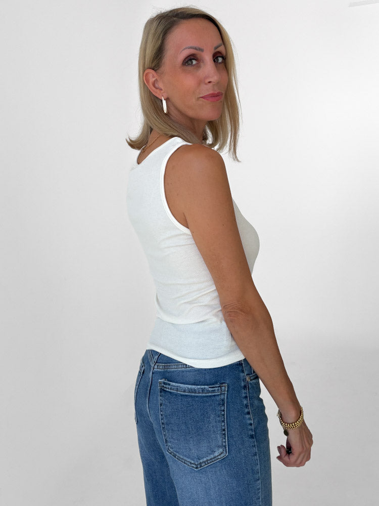 "Denia Long" weiches Top aus Bambus - creme