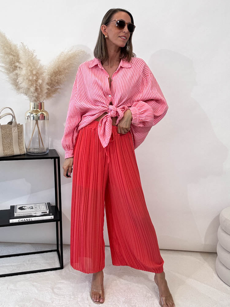 Culotte Plissee Hose - apricot