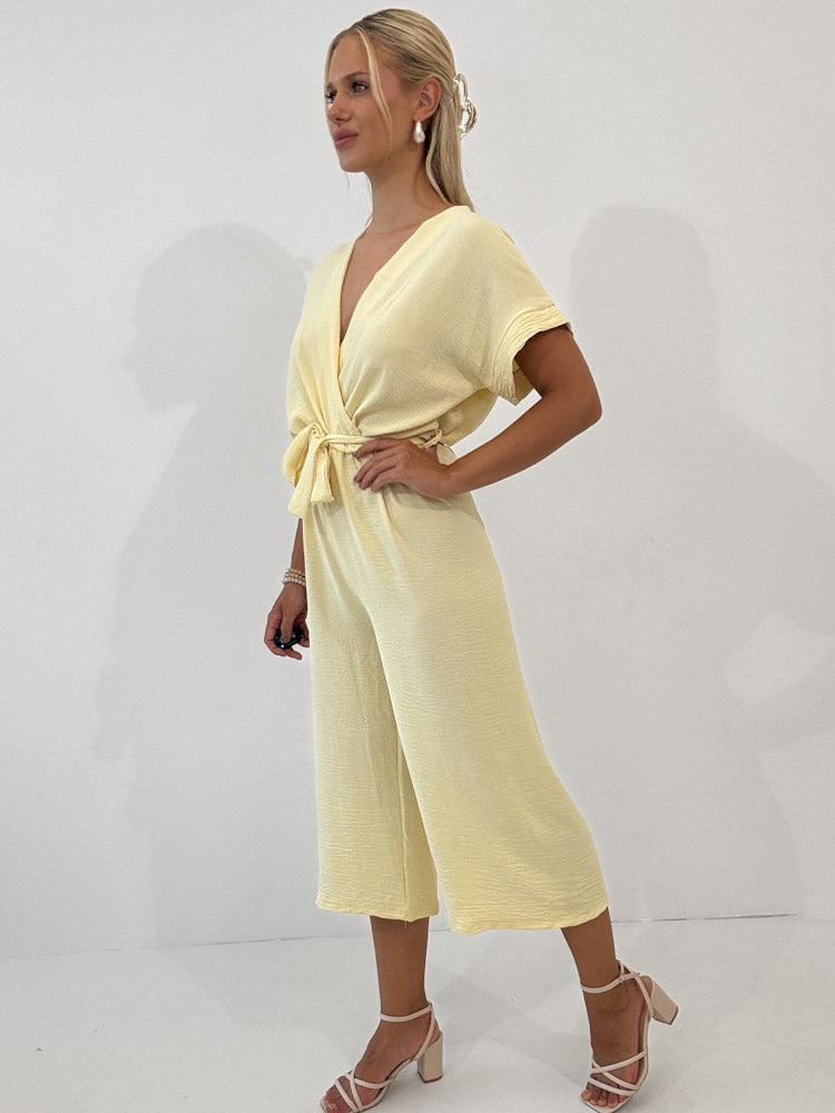 "Sunshine" stylischer Jumpsuit - gelb
