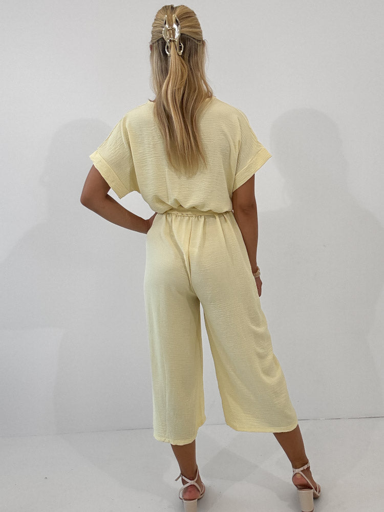 "Sunshine" stylischer Jumpsuit - gelb