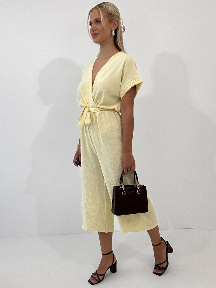 "Sunshine" stylischer Jumpsuit - gelb