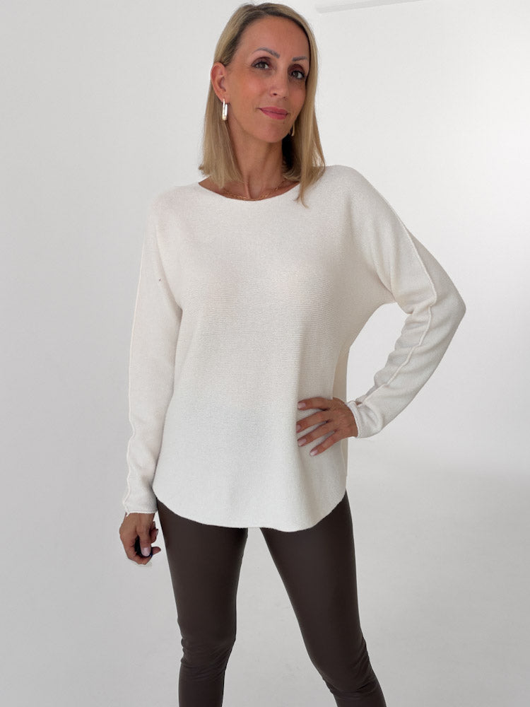 "Vicenza" weicher Pullover mit Viscose - creme