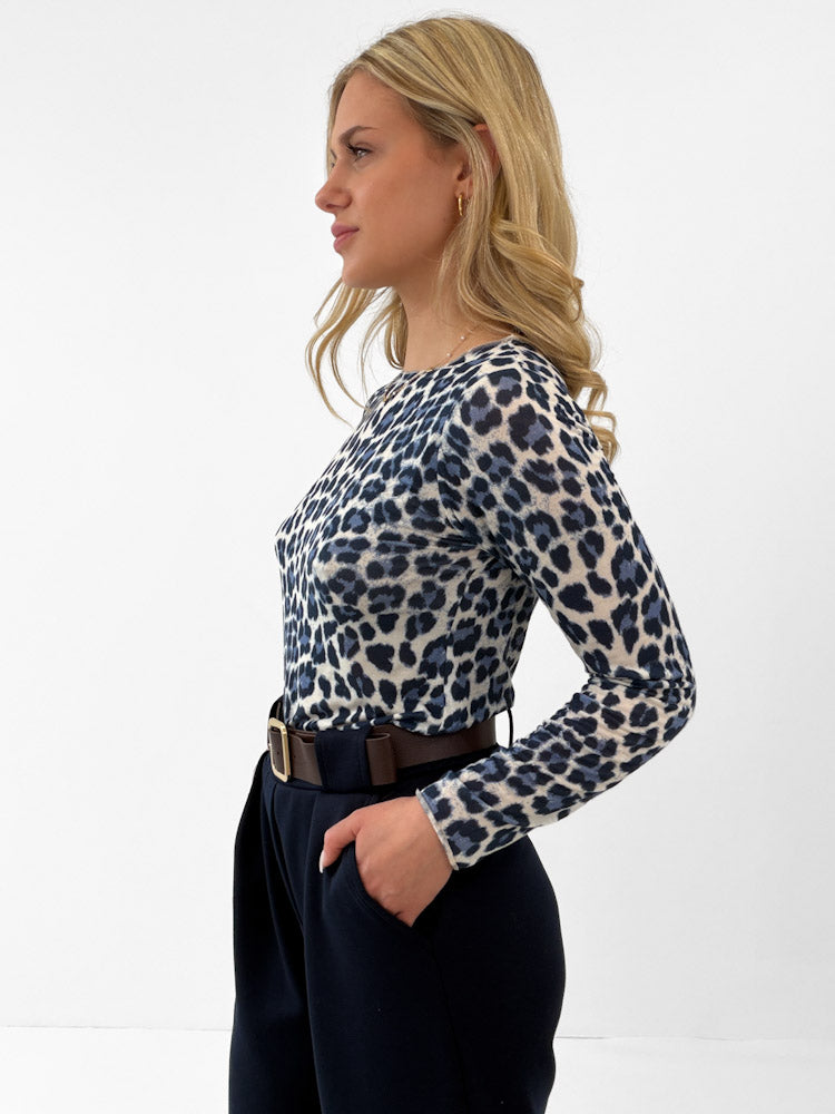 "Como Leo" kuscheliges Cashmere Longshirt - dunkelblau