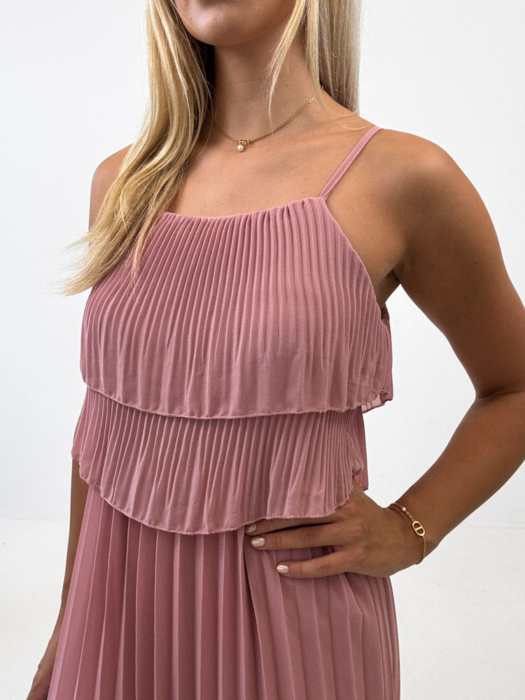 "Milano 2.0" Plissee Kleid - rosa