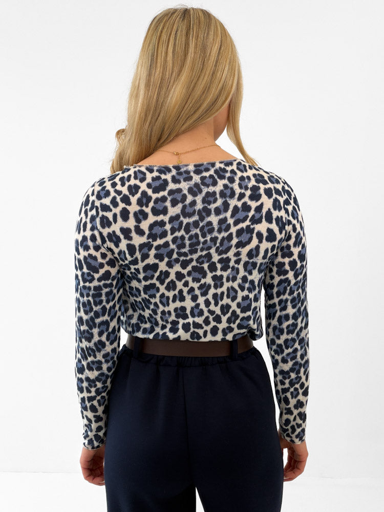 "Como Leo" kuscheliges Cashmere Longshirt - dunkelblau