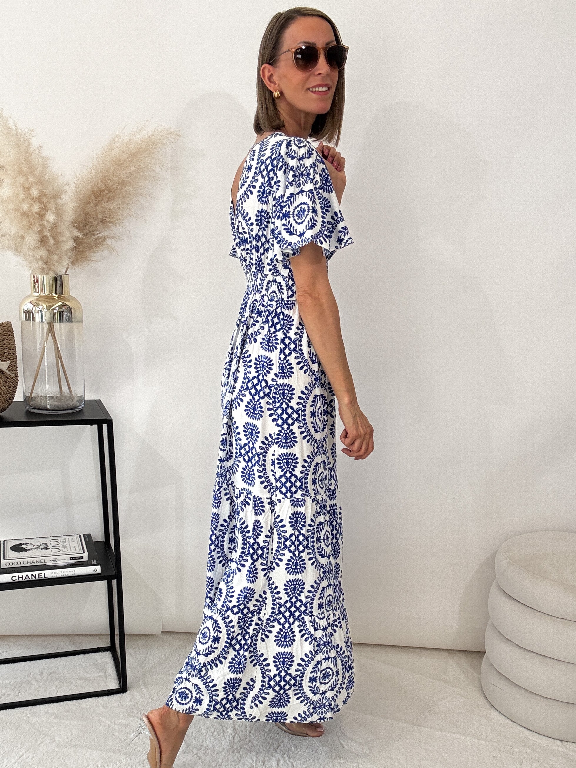 "Summer Dress" Kleid - weiss/blau