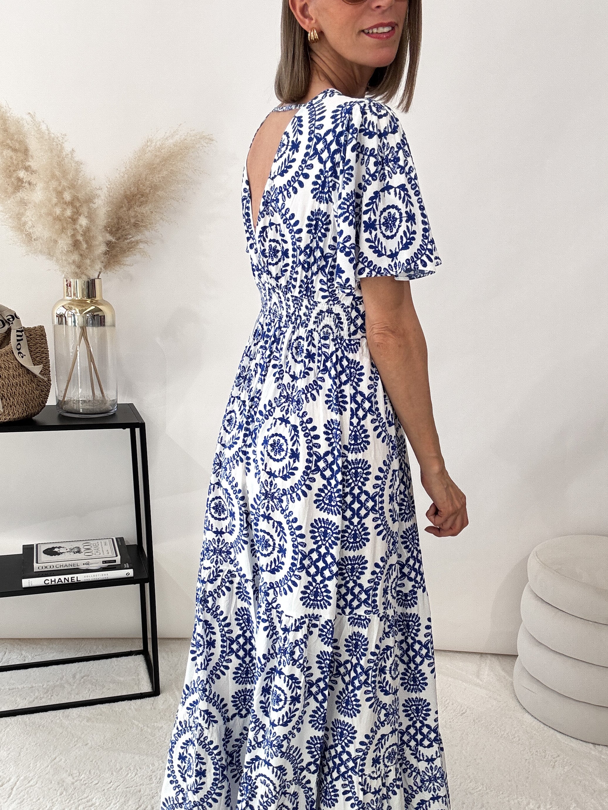 "Summer Dress" Kleid - weiss/blau