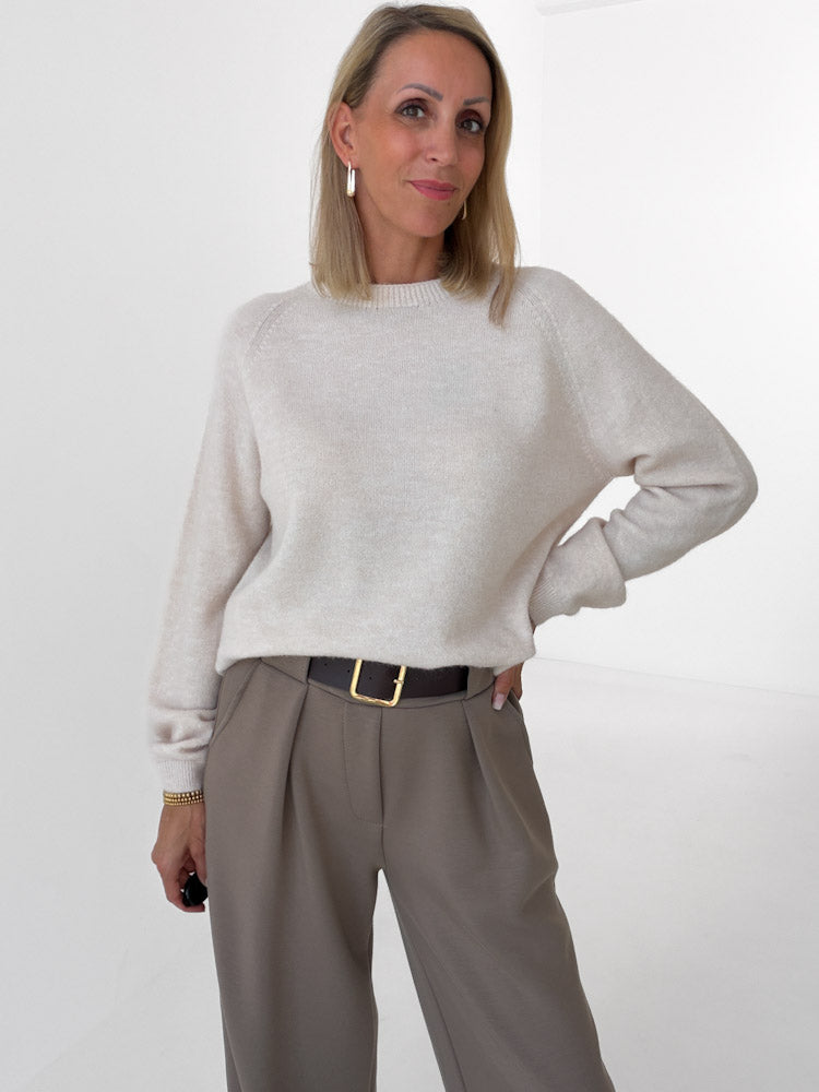 "Lucia" weicher Pullover - hellbeige