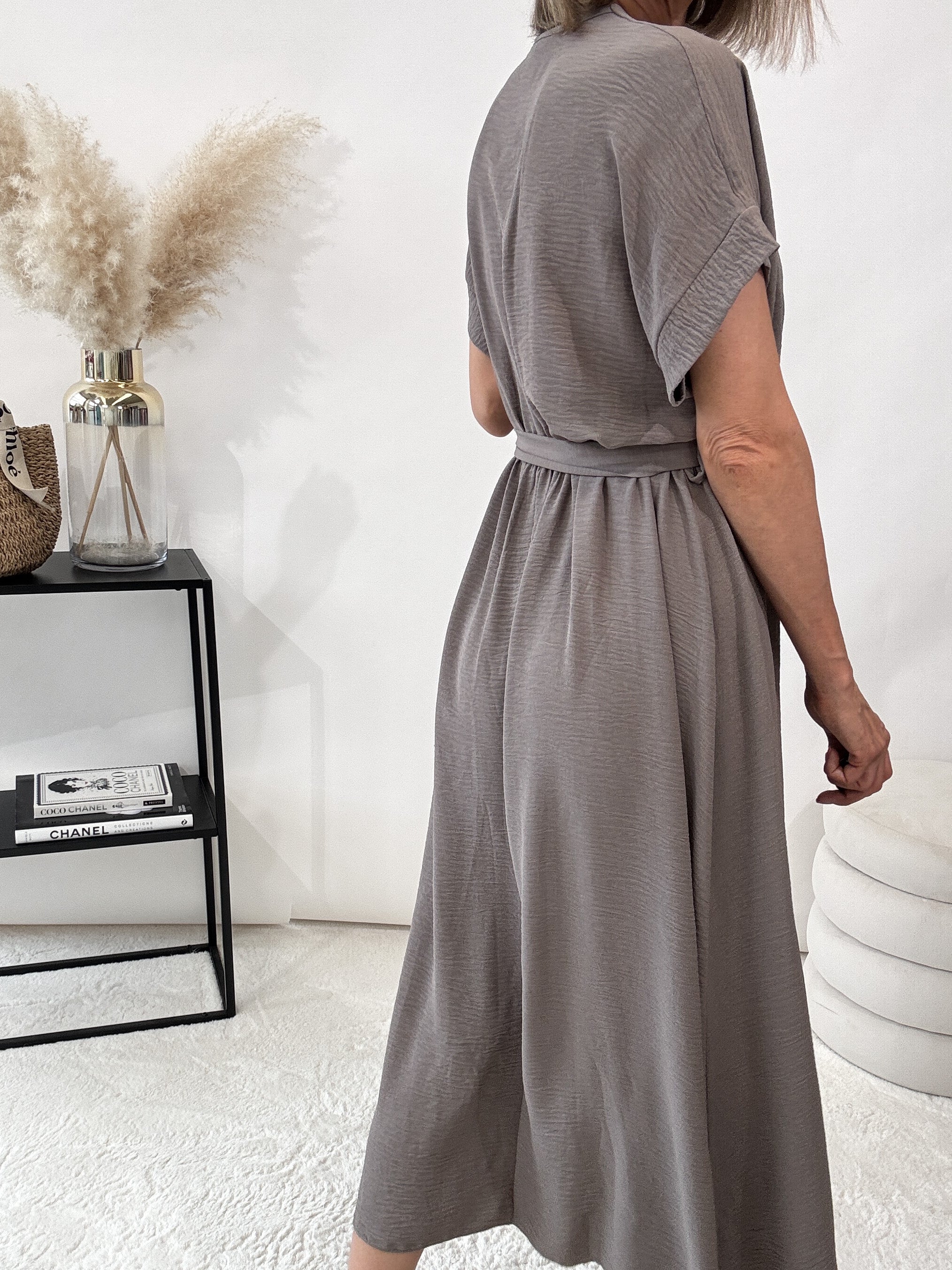 "Sunshine" schönes langes Kleid - mocca