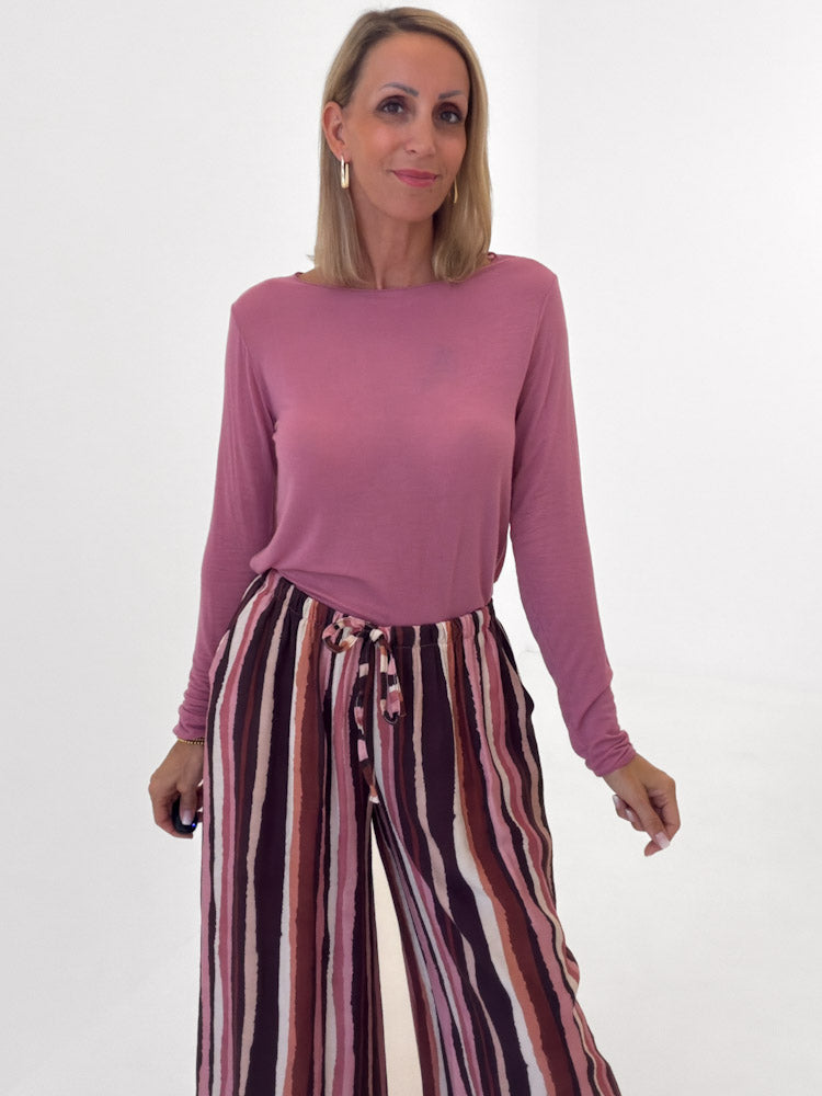 "Como" kuscheliges Cashmere Longshirt - beere