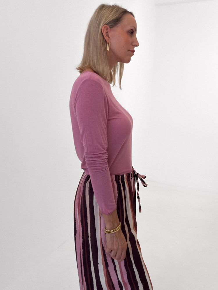 "Como" kuscheliges Cashmere Longshirt - beere