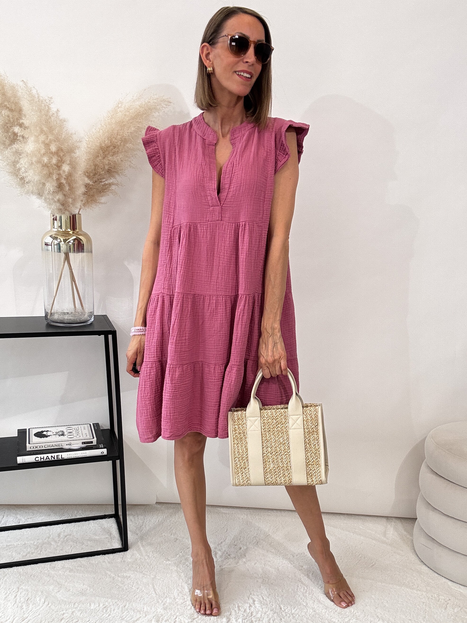 "Sicilia" Tunikakleid aus Baumwolle - beere