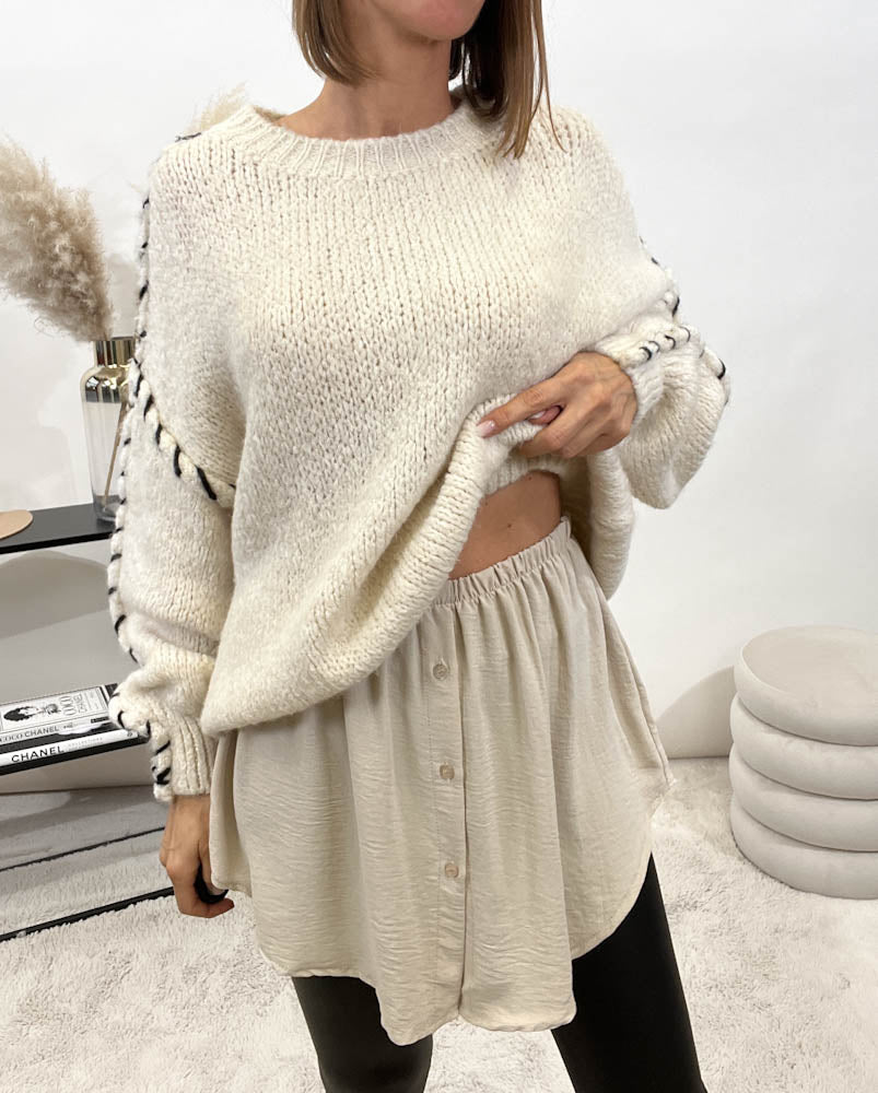 Skirty weicher Blusenrock - beige