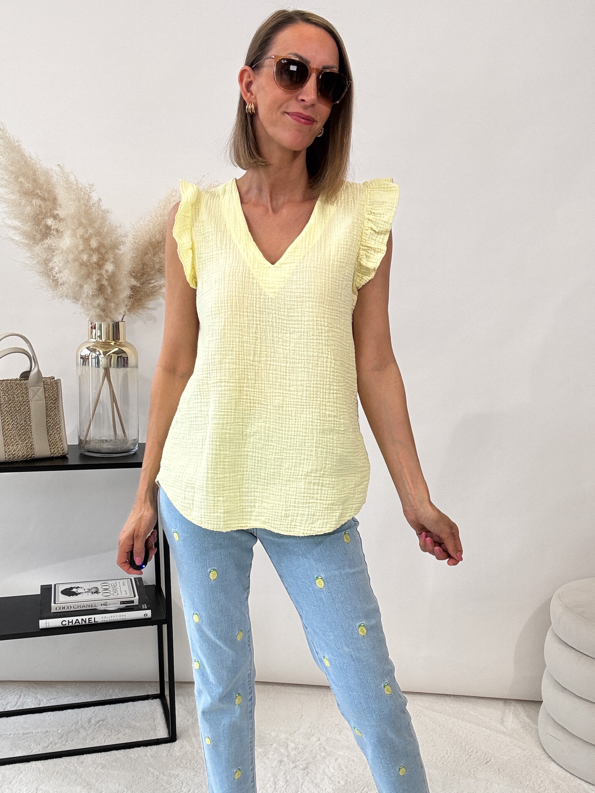 "Lemon" Mom Fit Jeans - blau