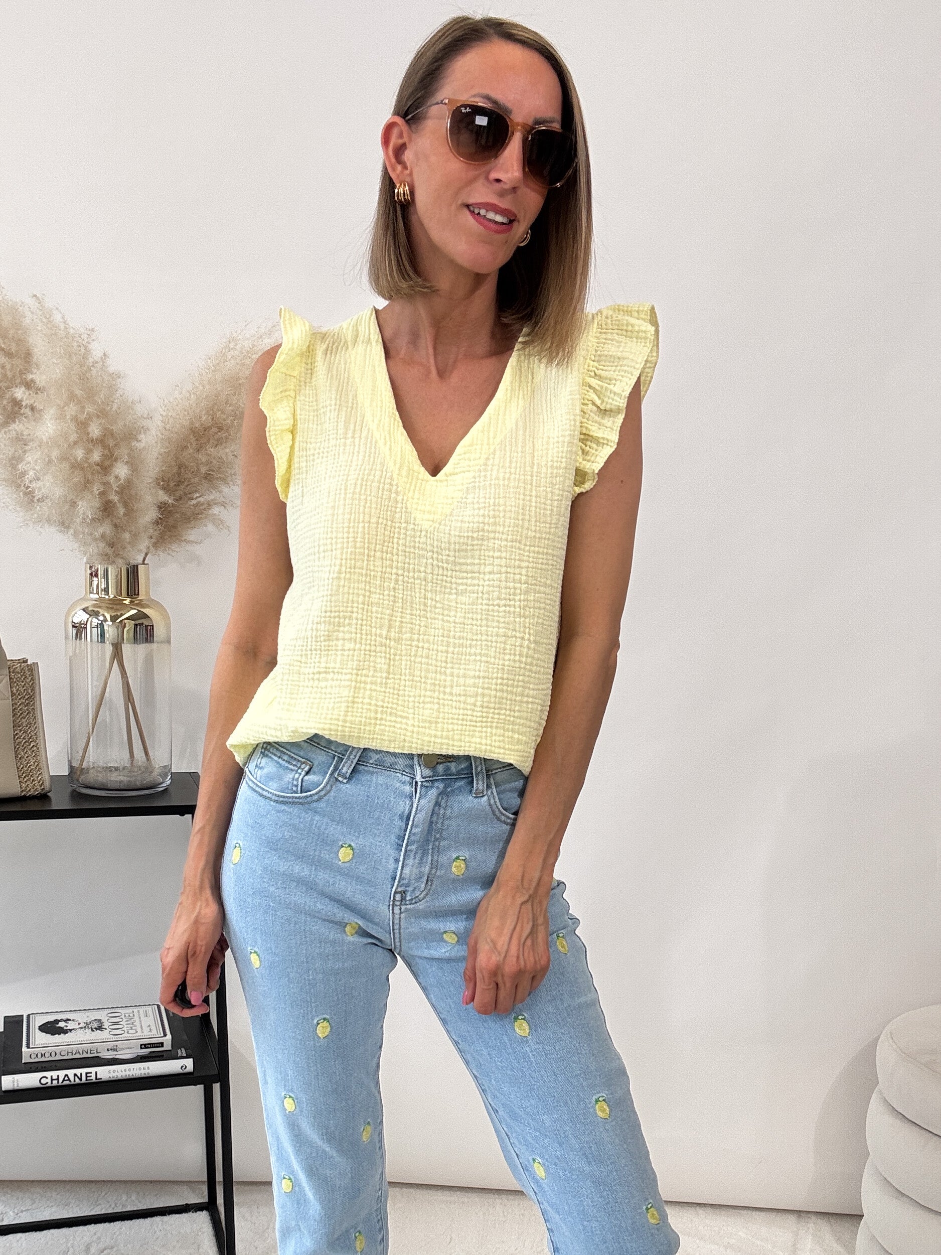 "Lemon" Mom Fit Jeans - blau