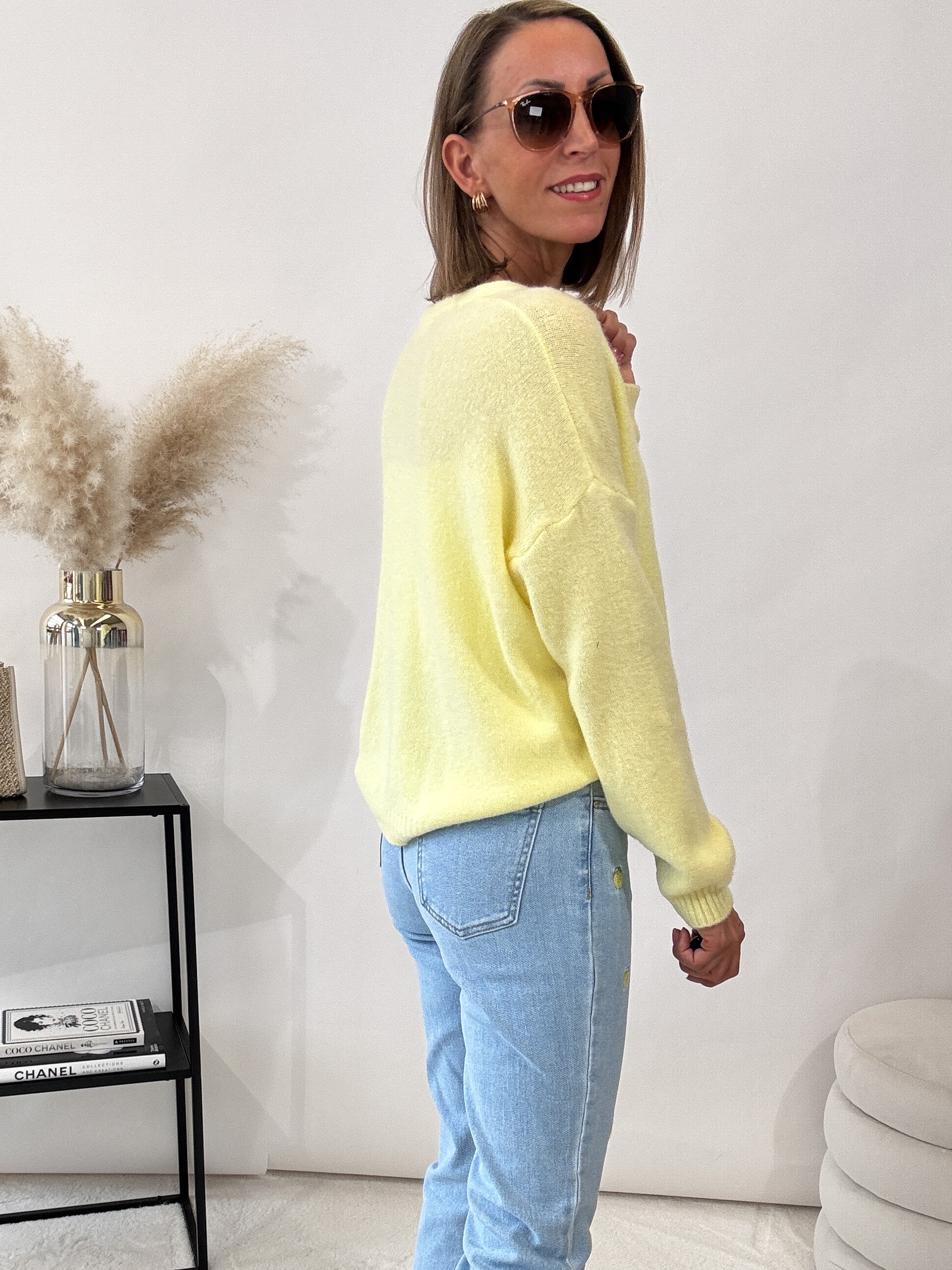 "Orlando V" kuscheliger Cardigan - gelb