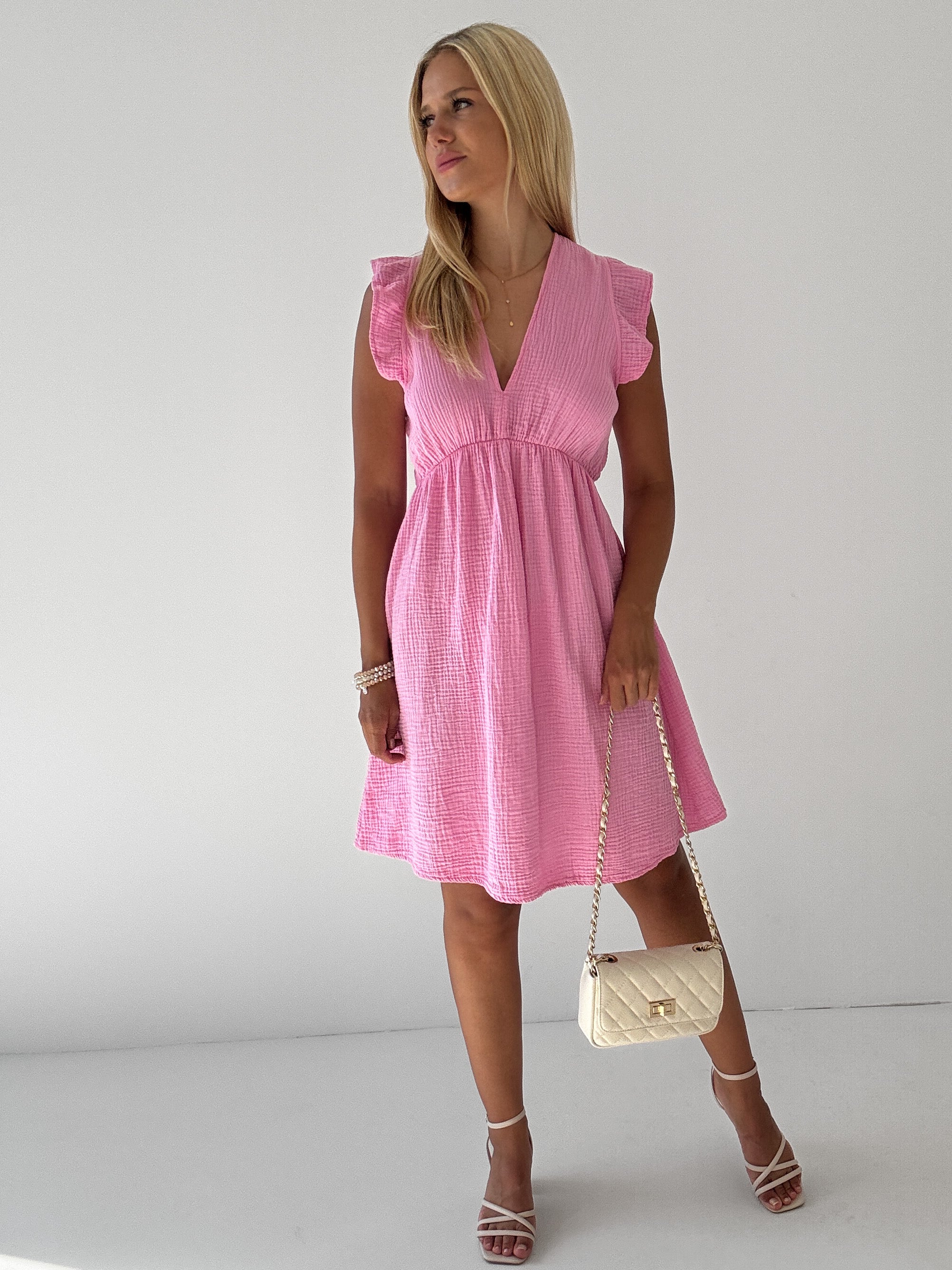 "Pianosa Midi"- tolles Midikleid aus Musselin - candy rosa