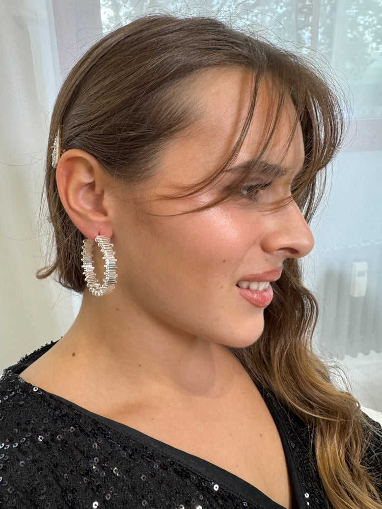 "Timeless Glow" tolle Creolen - silber