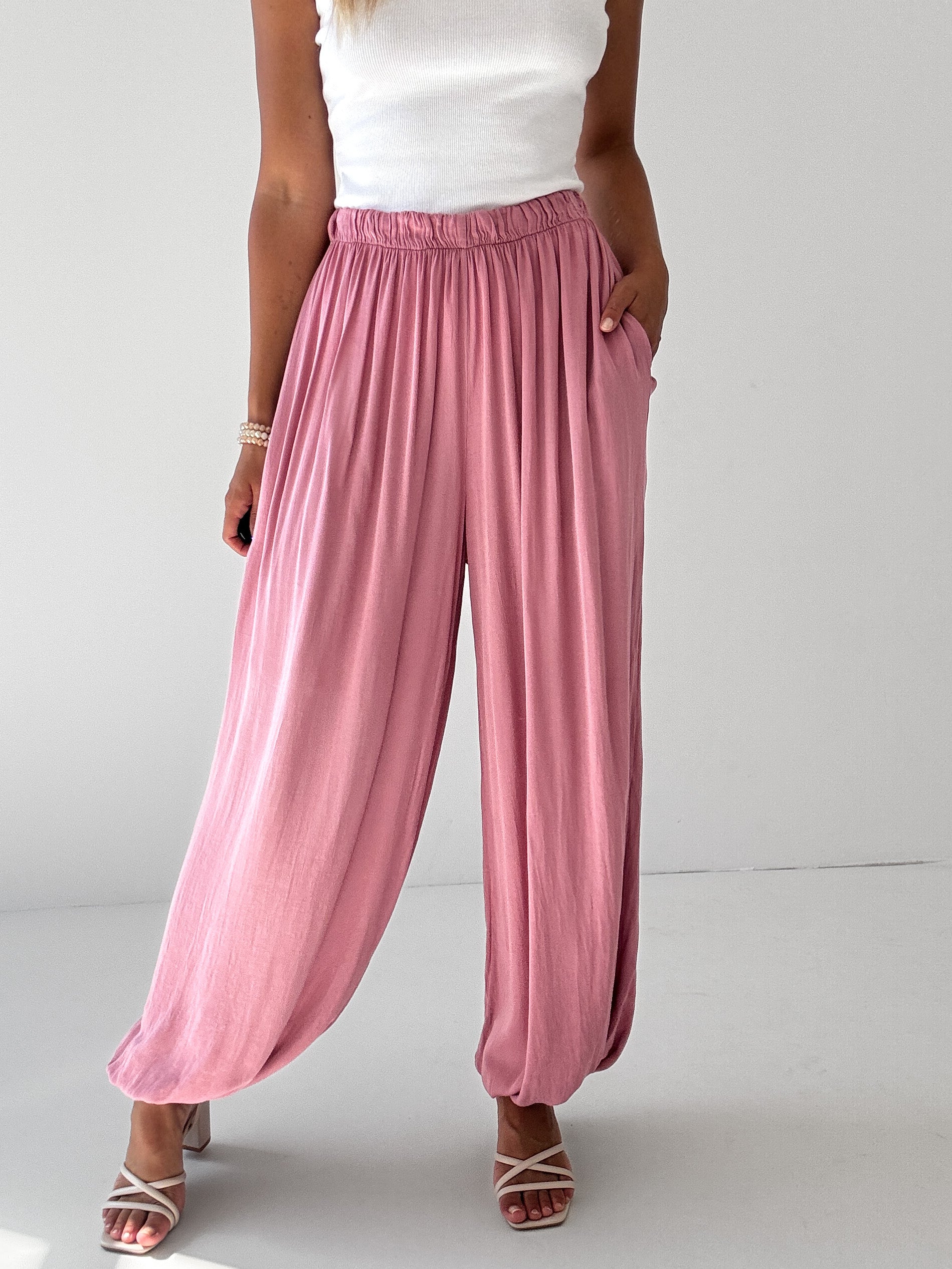 "Parga" weiche Pumphose aus Viscose - beere