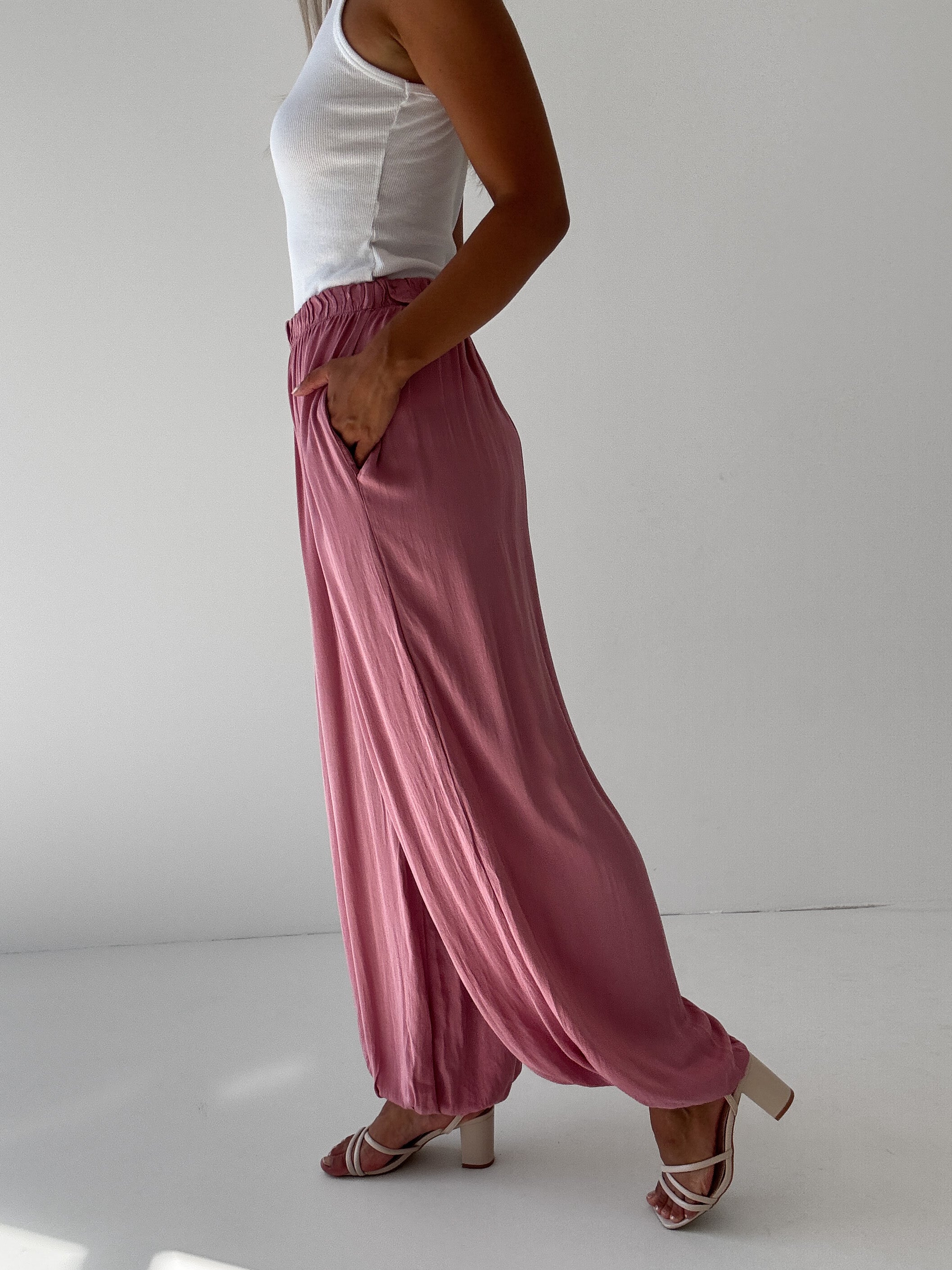 "Parga" weiche Pumphose aus Viscose - beere