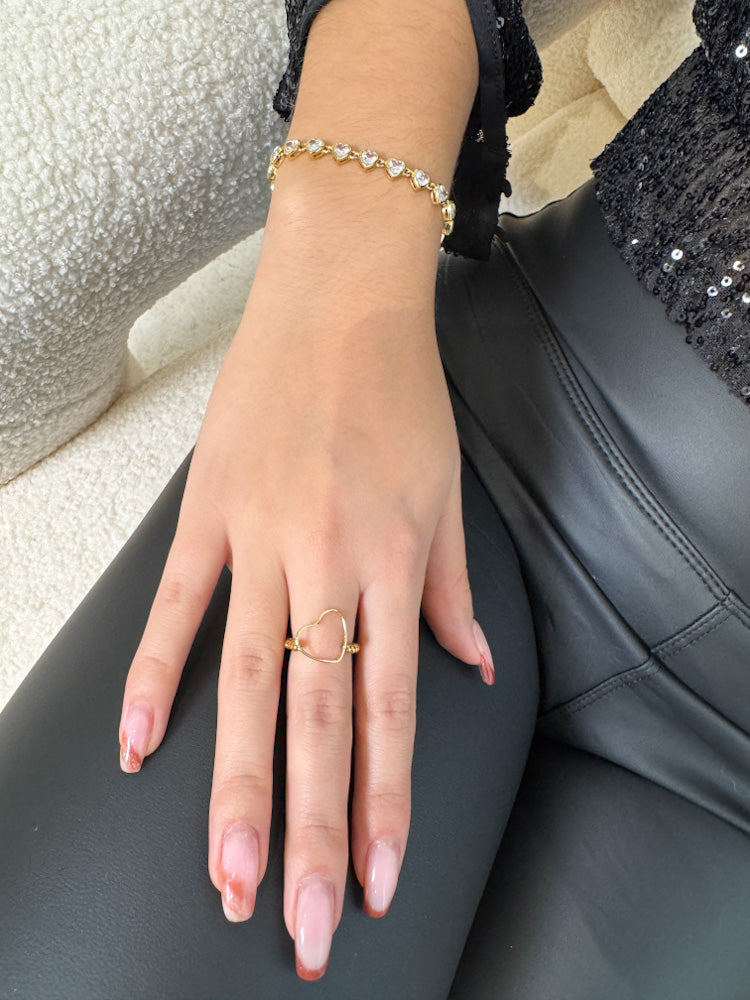 "Timeless Heart" stylischer Ring - gold