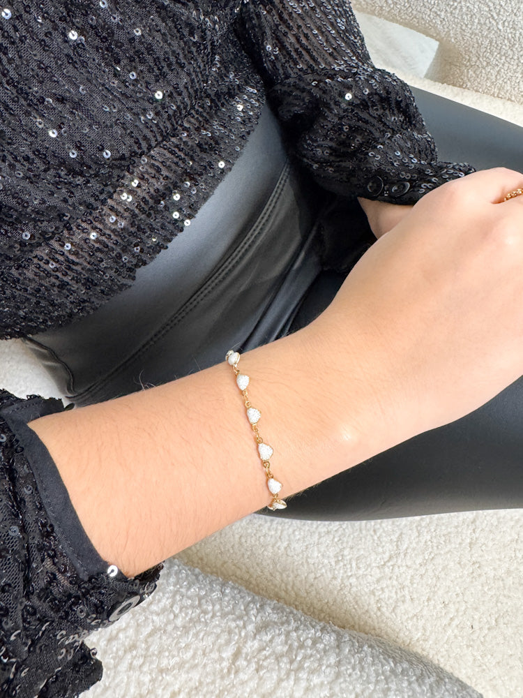 "Timeless Antonella" schönes Herz Armband - gold