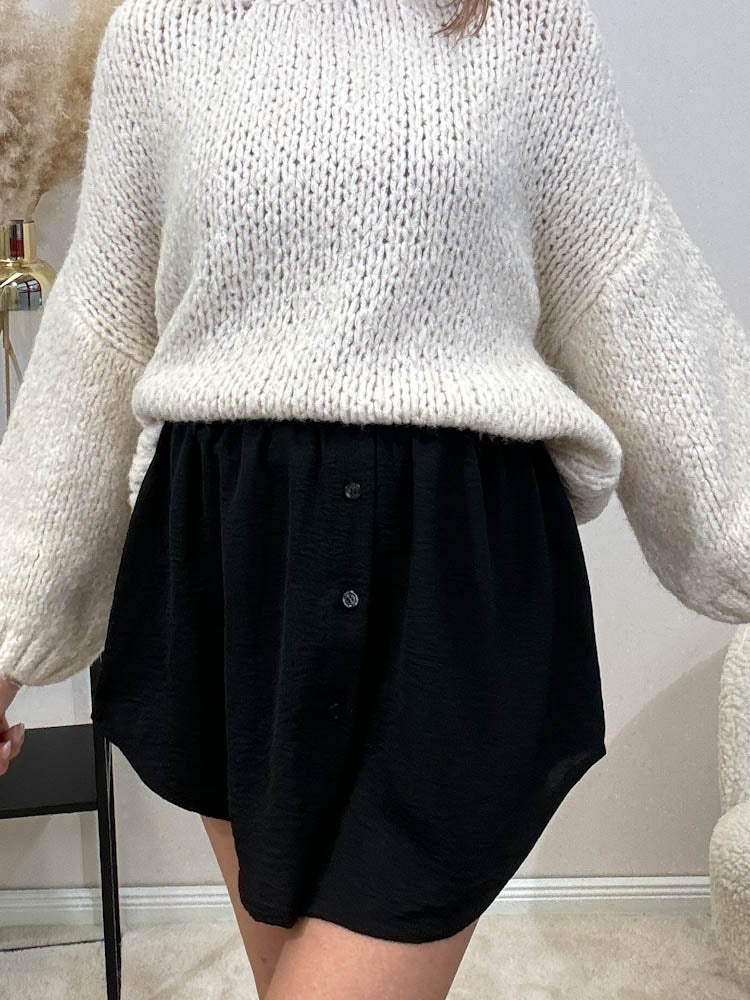 Skirty weicher Blusenrock - schwarz