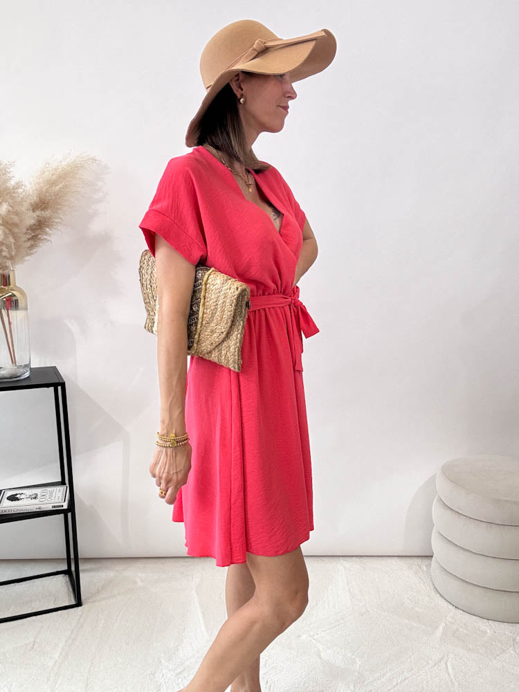 "Sunshine Midi" süßes Sommerkleid - coral