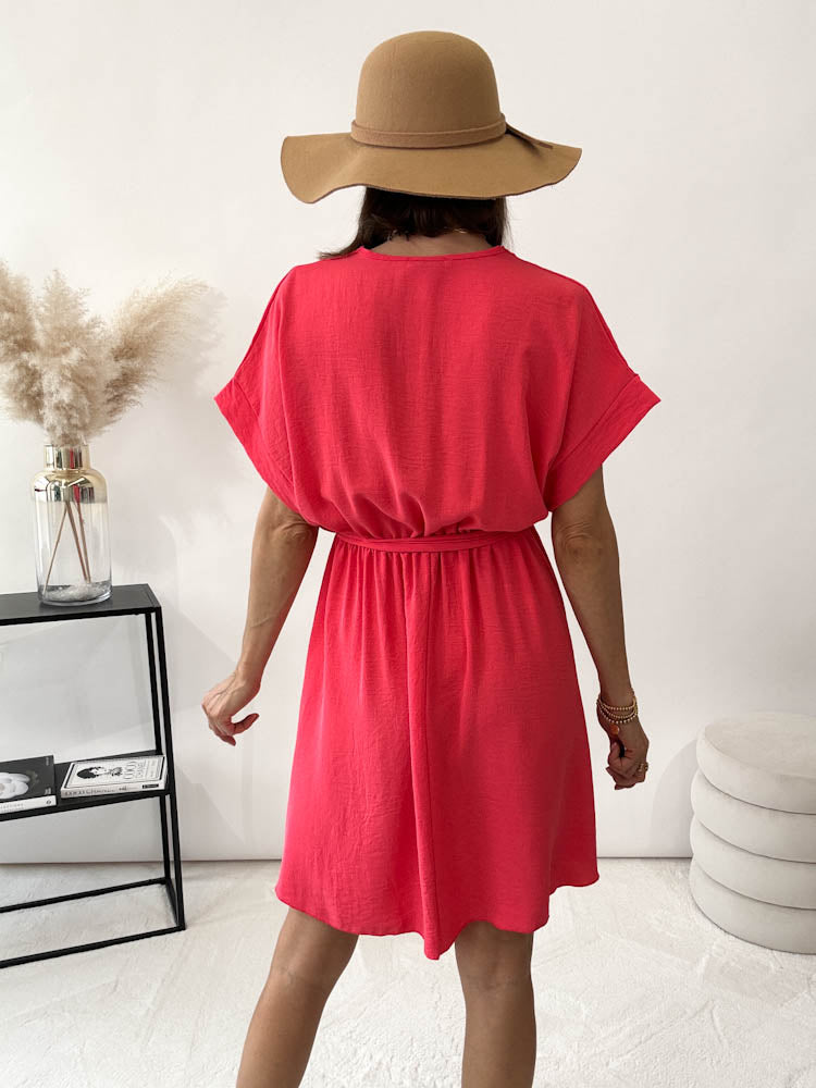 "Sunshine Midi" süßes Sommerkleid - coral