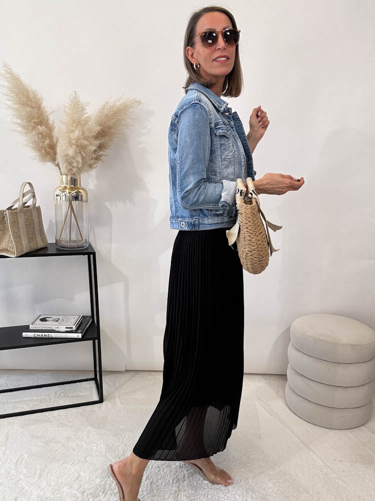 "Skirt" Plissee Rock - schwarz