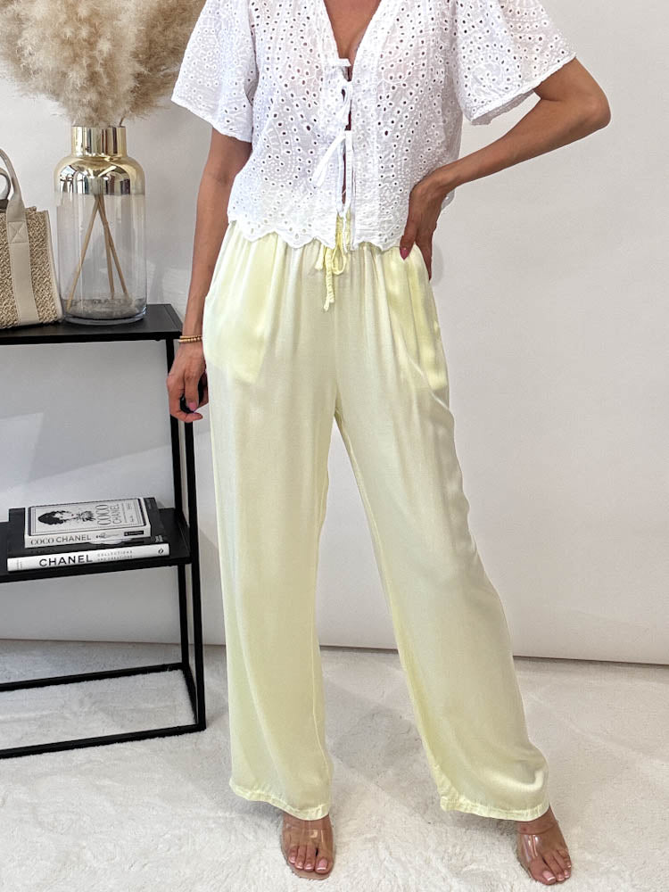 "Silky 2.0" Hose aus Viskose - gelb